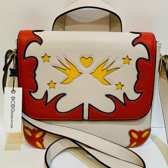 BCBGeneration Handbags - BCBG Aria Faux Leather Western Saddle Bag